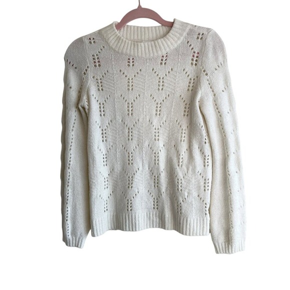 GAP Sweaters - Gap Womens Pointelle Sweater Size XS Soft Angel Fairy‎ Cottage Parisian